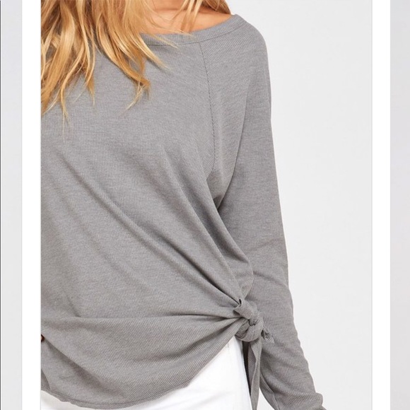 Gray Ribbed essential top - Picture 4 of 8